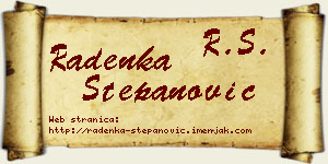 Radenka Stepanović vizit kartica